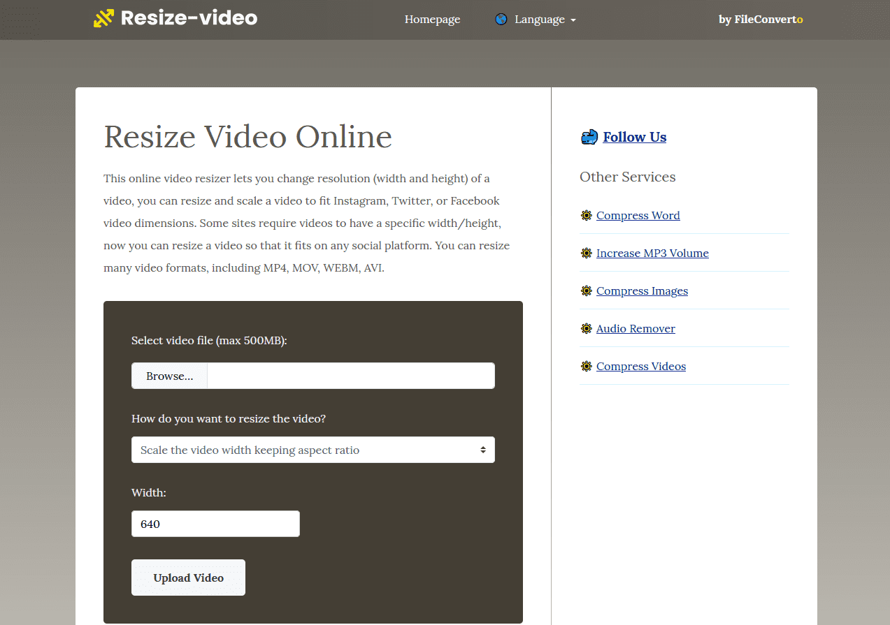 Resize Video Online Free Change Video Resolution Mp4 Mov Avi Resize Video